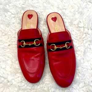 Gucci Princetown horse-bit slipper mules red